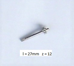 TT, BTTB - Ritzelwelle, z = 12, l = 27mm 